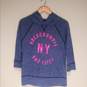 Abercrombie Navy Hoodie Long Sleve Shirt